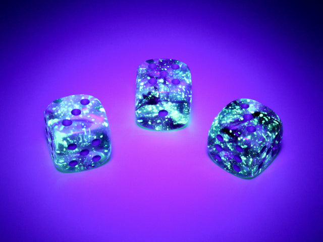 Chessex Luminary Nebula Nocturnal/Blue 12d6 16mm