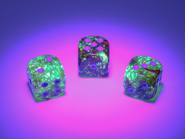 Chessex Luminary Nebula Primary/Blue 12d6 16mm
