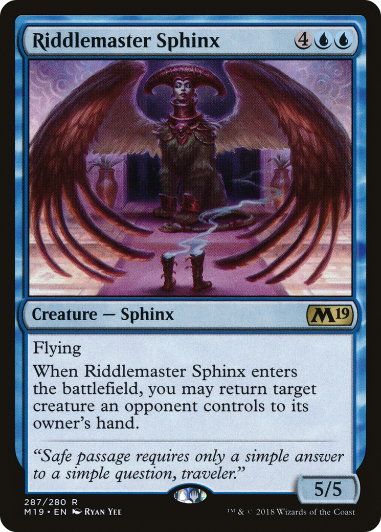 Riddlemaster Sphinx (287) - Core Set 2019