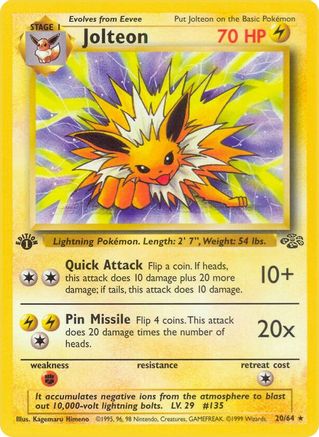 Jolteon (20) (1st Edition) - Jungle