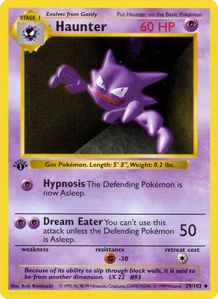 Haunter (29) (1st Edition) - Base Set (Shadowless)