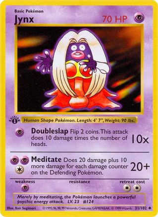 Jynx (31) (1st Edition) - Base Set (Shadowless)