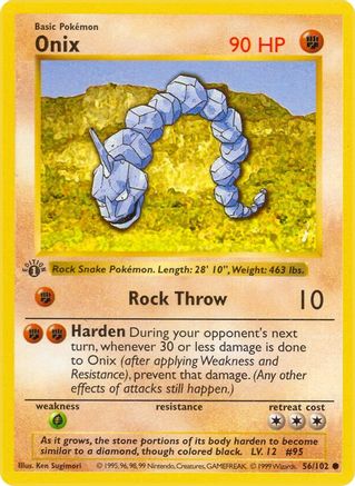 Onix (56) (1st Edition) - Base Set (Shadowless)