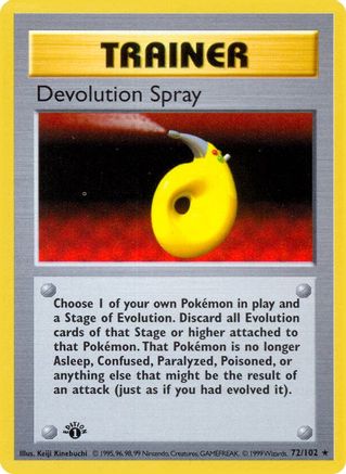 Devolution Spray (72) (1st Edition) - Base Set (Shadowless)