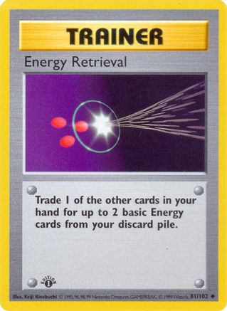 Energy Retrieval (81) (1st Edition) - Base Set (Shadowless)