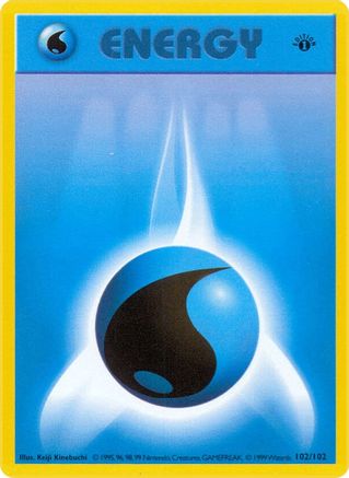Water Energy (102) (1st Edition) - Base Set (Shadowless)