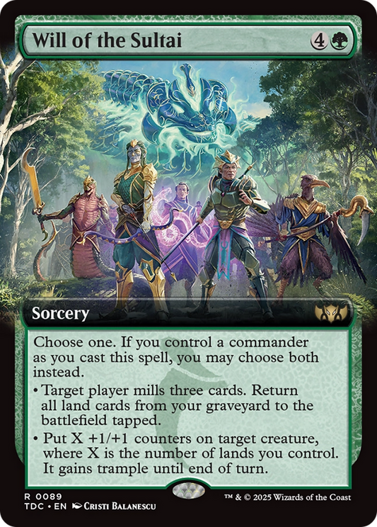 Will of the Sultai (Extended Art) (089) - Commander: Tarkir: Dragonstorm