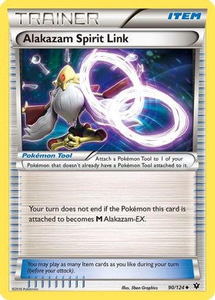 Alakazam Spirit Link (90) Reverse Holofoil - XY  Fates Collide