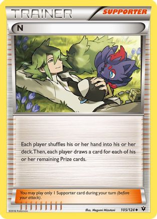 N (Supporter) (105) - XY Fates Collide