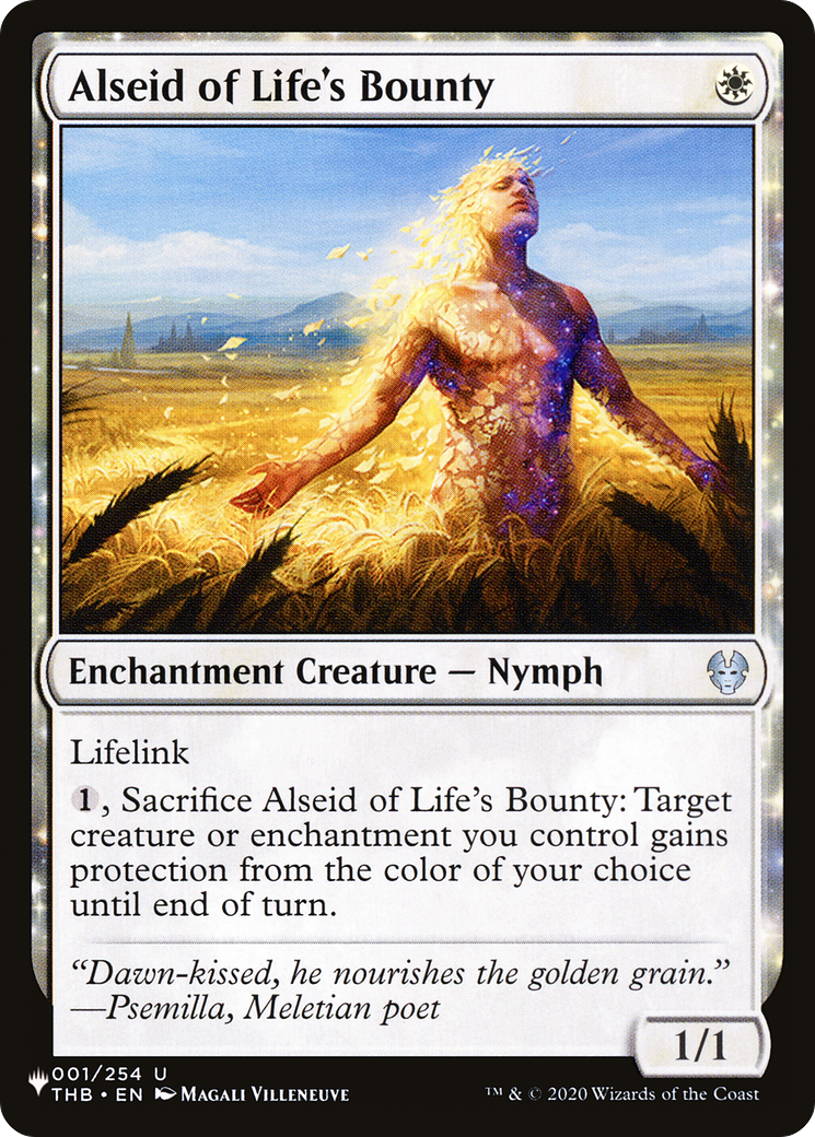 Alseid of Life's Bounty: (enchantment) (THB-1)
