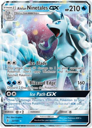 Alolan Ninetales GX (22) Holofoil - Guardians Rising