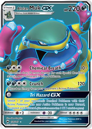 Alolan Muk GX (Full Art) (138) Holofoil - Burning Shadows
