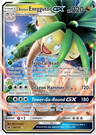 Alolan Exeggutor GX (74) Holofoil - Crimson Invasion