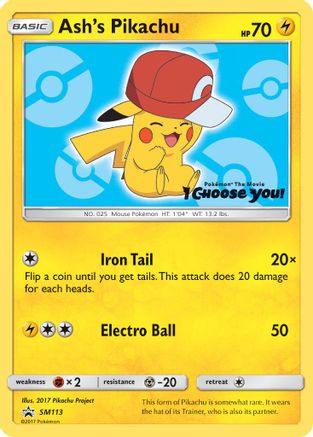 Ash's Pikachu - SM113 (SM113) - SM Promos
