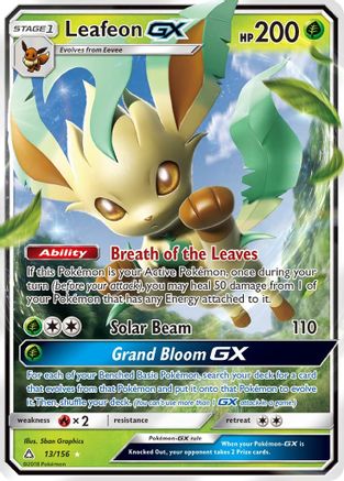 Leafeon GX (13) Holofoil - Ultra Prism