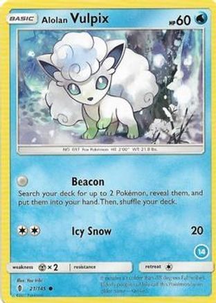 Alolan Vulpix (14) (21) - SM Trainer Kit Alolan Sandslash & Alolan Ninetales
