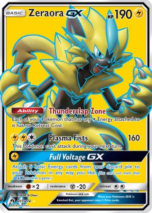 Zeraora GX (Full Art) (201) Holofoil - Lost Thunder