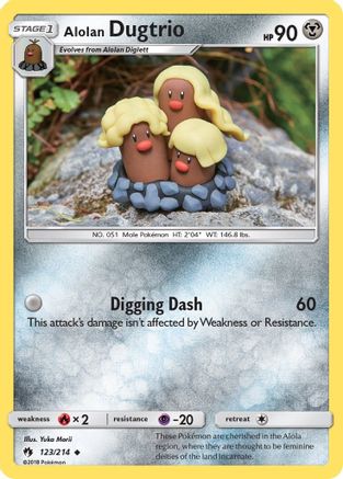 Alolan Dugtrio (123) - Lost Thunder