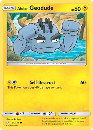 Alolan Geodude (34) Reverse Holofoil - SM Team Up