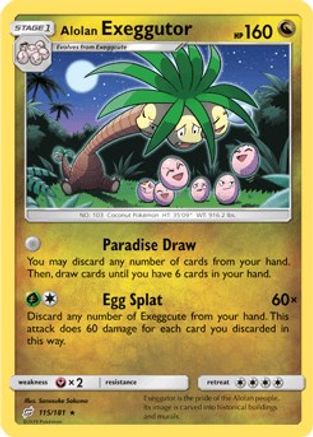 Alolan Exeggutor (115) Reverse Holofoil - SM Team Up