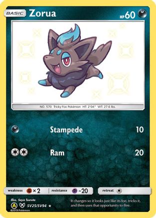 Zorua (SV25) (Shiny Vault) Holofoil - Hidden Fates