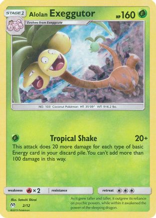 Alolan Exeggutor - 2/12 (2) Holofoil - McDonalds Promos 2019