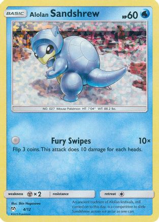 Alolan Sandshrew - 4/12 (4) Holofoil - McDonalds Promos 2019