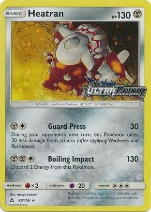 Heatran (Prerelease) (88) Holofoil - Ultra Prism