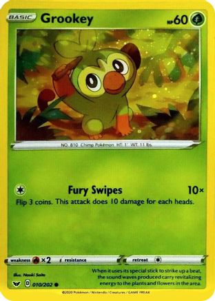 Grookey - 010/202 (Cosmos Holo) (10) Holofoil - Blister Exclusives