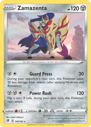 Zamazenta - 140/192 (Cracked Ice Holo) (140) Holofoil - Deck Exclusives