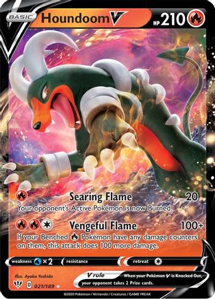 Houndoom V (21) Holofoil - Darkness Ablaze