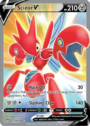 Scizor V (Full Art) (183) Holofoil - Darkness Ablaze