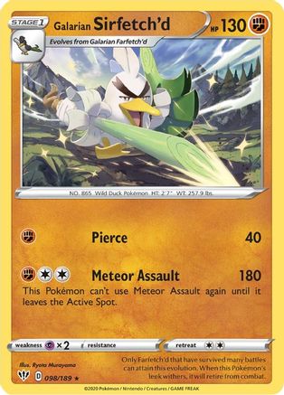 Galarian Sirfetch'd - 98/189 (Cracked Ice holo) (98) Holofoil - Deck Exclusives