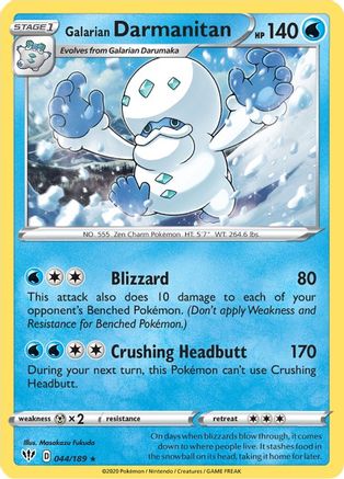 Galarian Darmanitan - 44/189 (Cracked Ice Holo) (44) Holofoil - Deck Exclusives