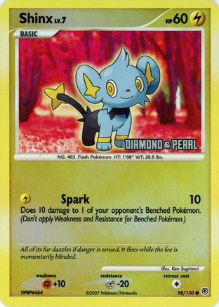 Shinx (Diamond & Pearl) (98) Reverse Holofoil - Burger King Promos