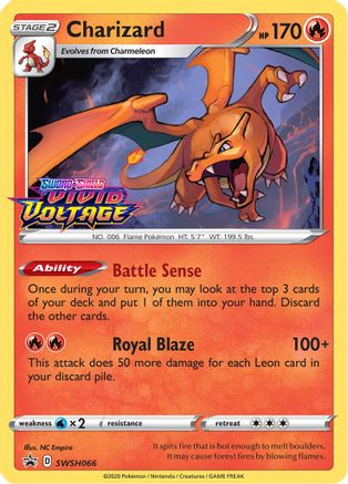 Charizard - SWSH066 (Prerelease) (SWSH066) Holofoil - SWSH Sword & Shield Promo Cards