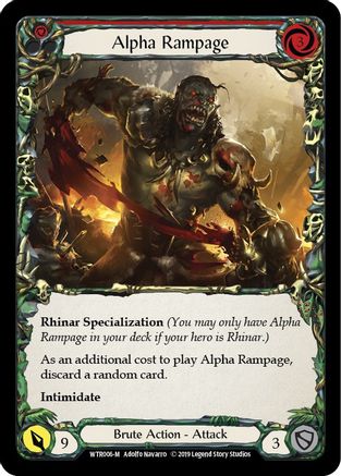 Alpha Rampage (WTR006) Unlimited Edition Rainbow Foil - Welcome to Rathe