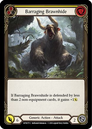 Barraging Brawnhide (Yellow) (WTR177) Unlimited Edition - Welcome to Rathe