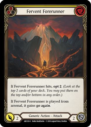 Fervent Forerunner (Yellow) (ARC183) (1st Edition) Rainbow Foil - Arcane Rising