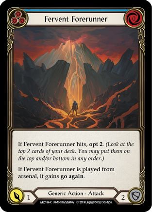 Fervent Forerunner (Blue) (ARC184) (Unlimited Edition) Rainbow Foil - Arcane Rising