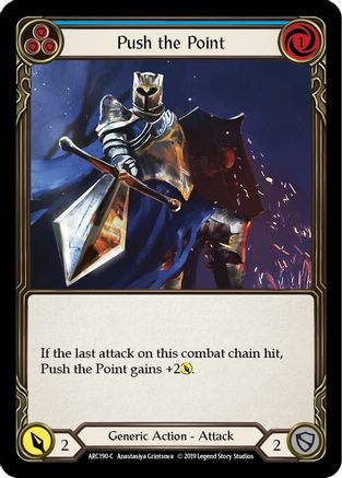 Push the Point (Blue) (ARC190) (Unlimited Edition) Rainbow Foil - Arcane Rising
