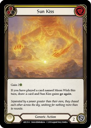 Sun Kiss (Yellow) (ARC213) (1st Edition) Rainbow Foil - Arcane Rising