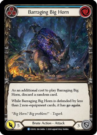 Barraging Big Horn (Blue) (CRU012) (1st Edition) - Crucible of War