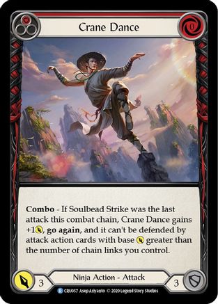 Crane Dance (Red) (CRU057) (1st Edition) Rainbow Foil - Crucible of War