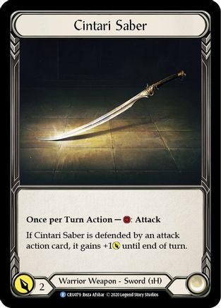 Cintari Saber (CRU079) Unlimited Edition  - Crucible of War