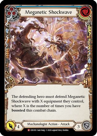 Meganetic Shockwave (CRU103) Unlimited Edition Rainbow Foil - Crucible of War