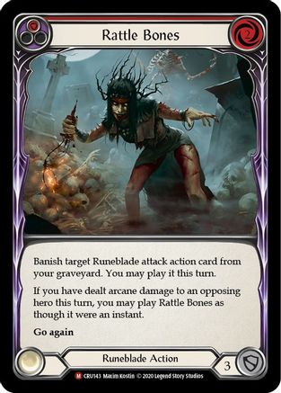 Rattle Bones (CRU143) 1st Edition Rainbow Foil - Crucible of War