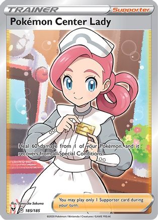 Pokemon Center Lady (Full Art) (185) Holofoil - Vivid Voltage