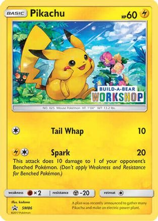 Pikachu - SM86 (Build-A-Bear Workshop Exclusive) (SM86) - Miscellaneous Cards & Products