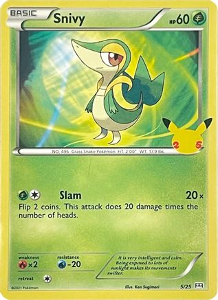 Snivy - 5/25 (5) - McDonalds 25th Anniversary Promos